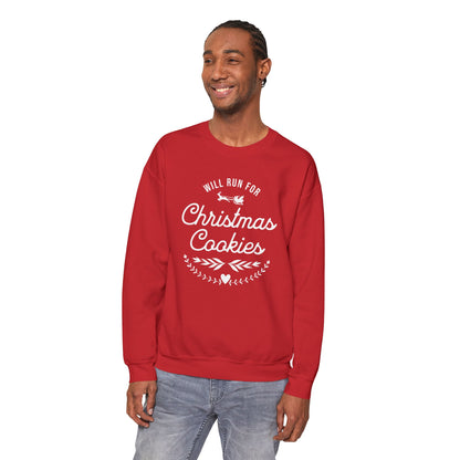 Will Run for Christmas Cookies - Unisex Crewneck Sweatshirt