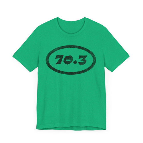 70.3 Triathlon Distance Oval - Swim, Bike, Run T-Shirtxt - Forward Gear Athletics