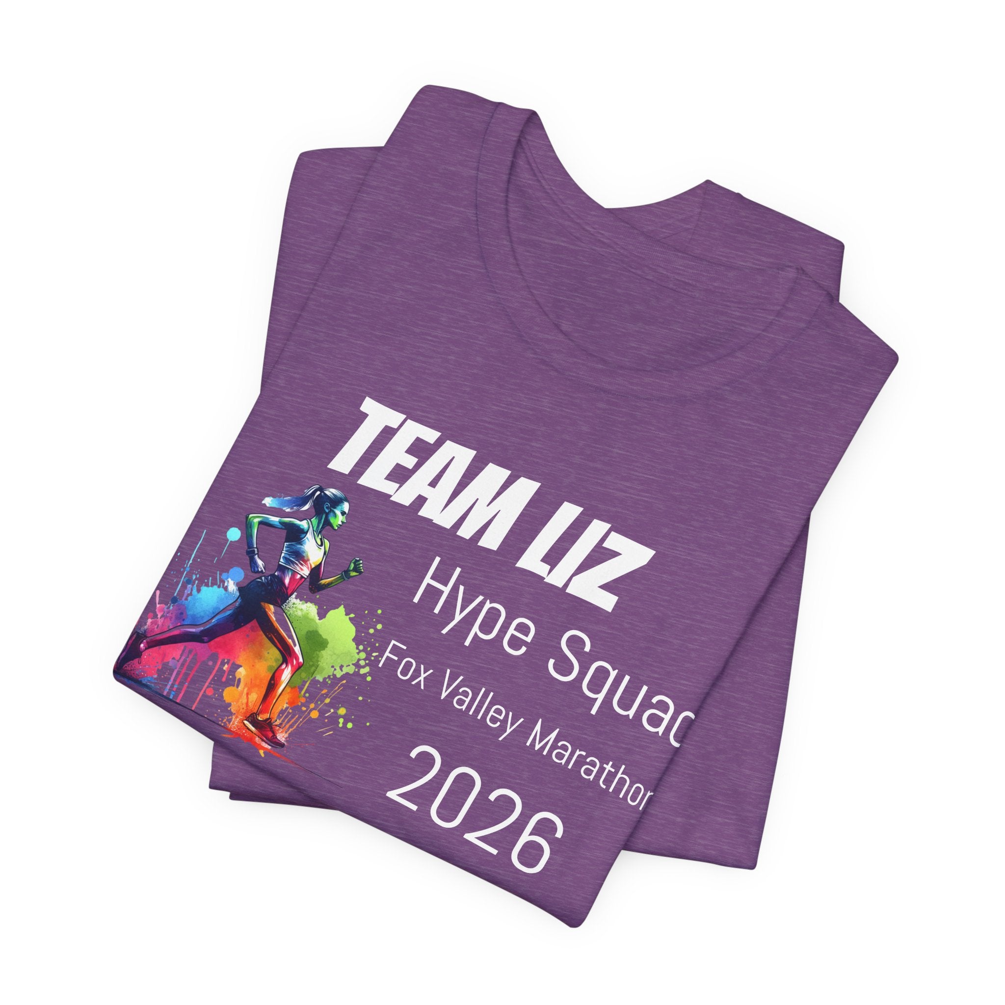 Customized Race Support Crew T-Shirt - Hype Squad - Color Splash Woman Runner