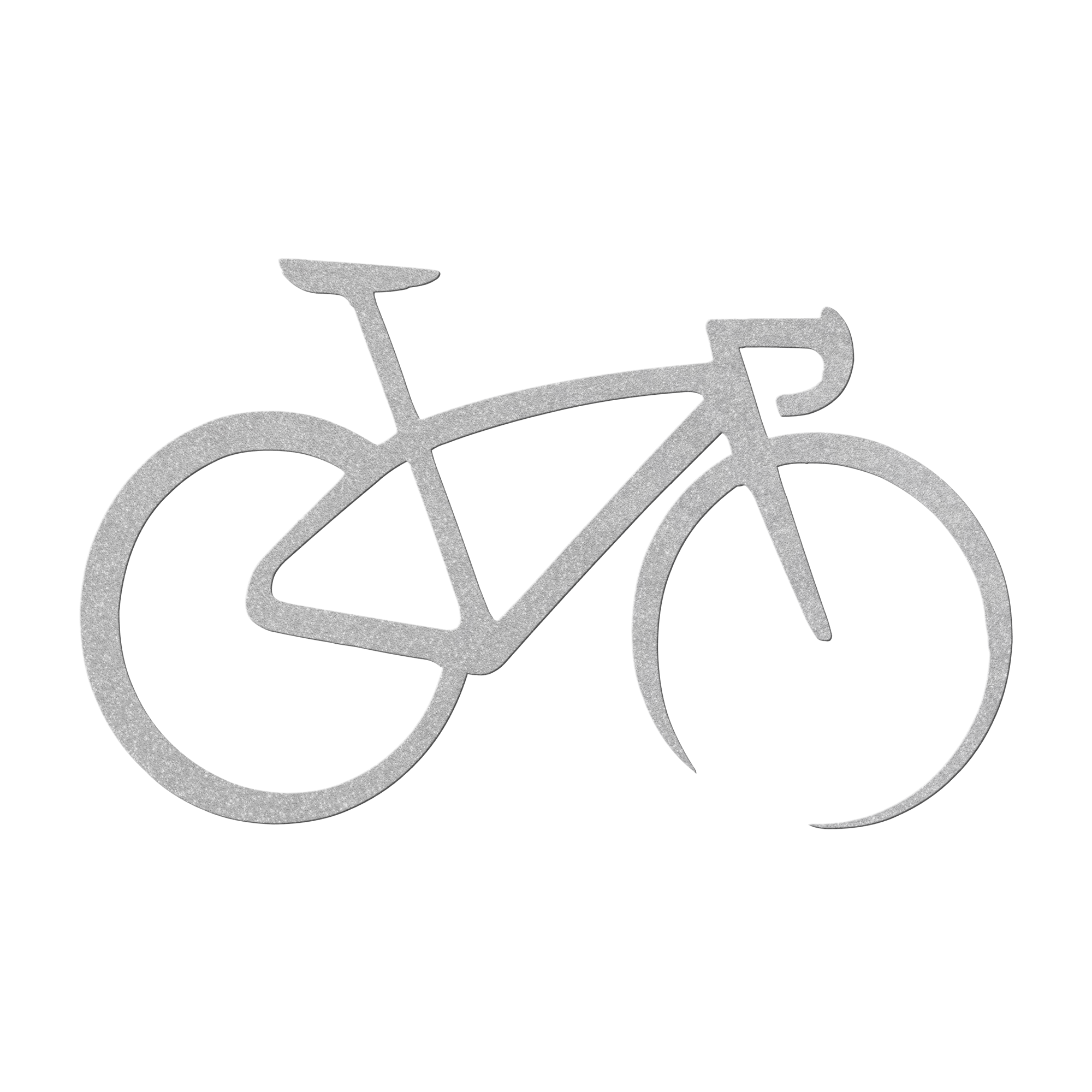 Road Bicycle Silhouette Metal Sign