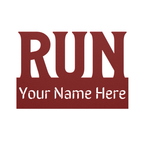 Custom Name - RUN - Die-Cut Metal Sign