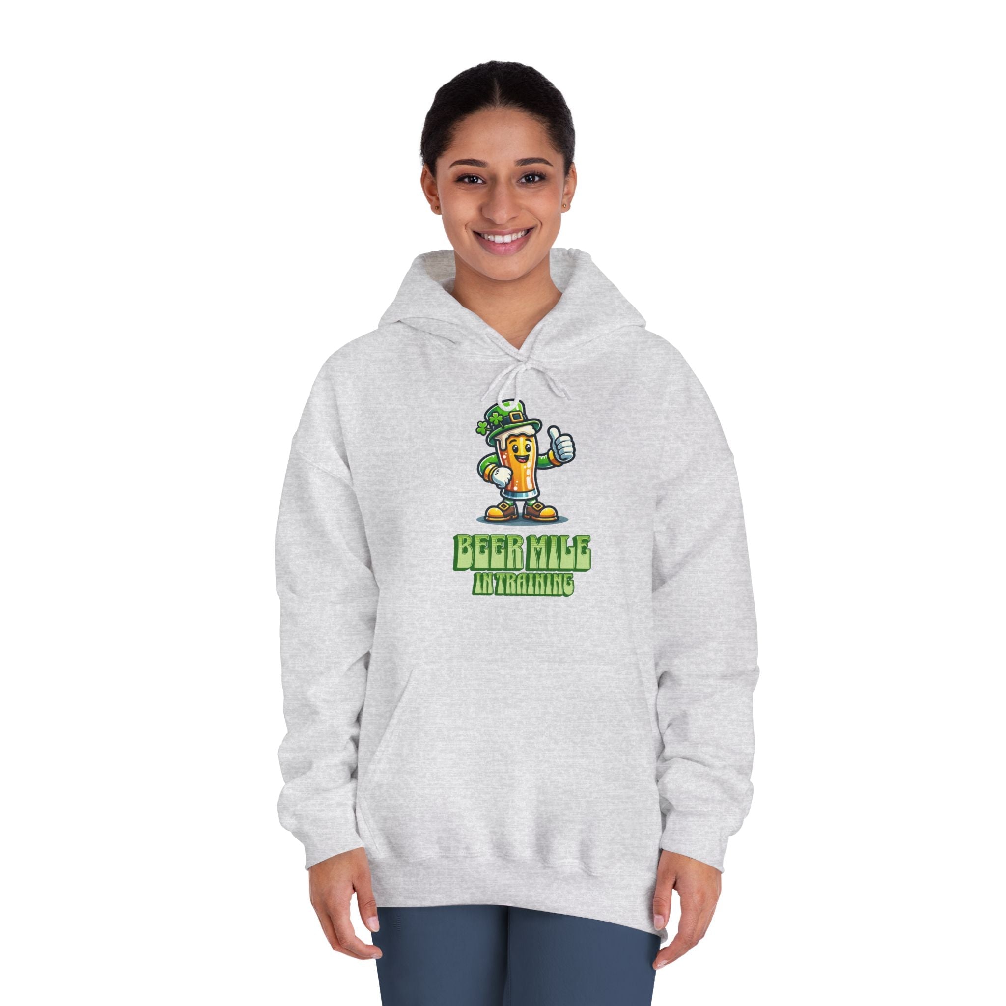 Beer Mile In Training - Unisex DryBlend Hooded Sweatshirt - Forward Gear Athletics