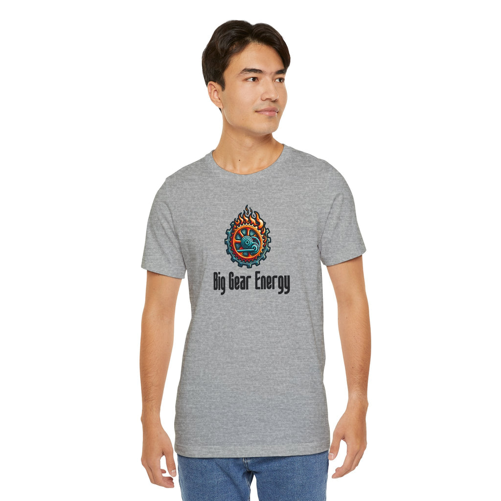 Big Gear Energy Flaming Bike Gear - Unisex Tee - Forward Gear Athletics