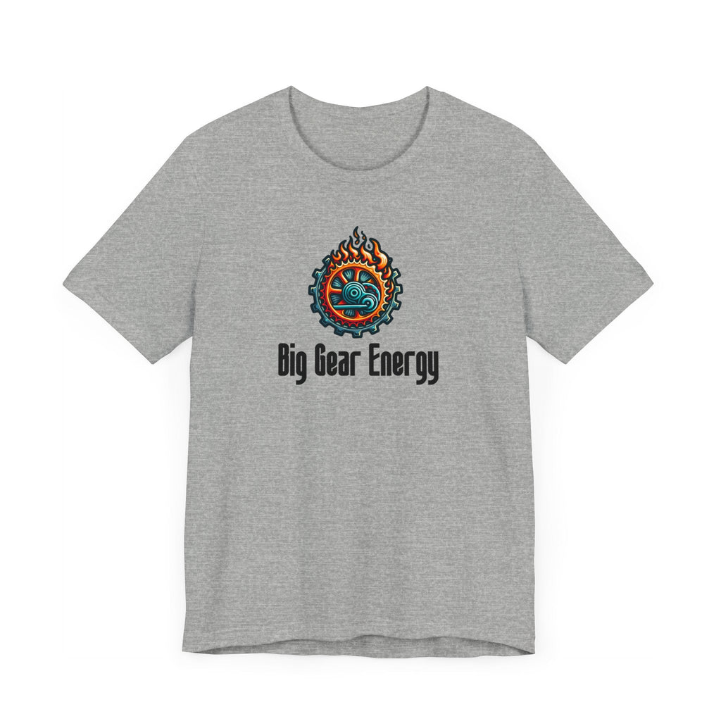 Big Gear Energy Flaming Bike Gear - Unisex Tee - Forward Gear Athletics