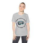 Born to Dilly Dally, Forced to Pickup the Pace Swimming - Ladies - Fit Competitor Tee - Forward Gear Athletics