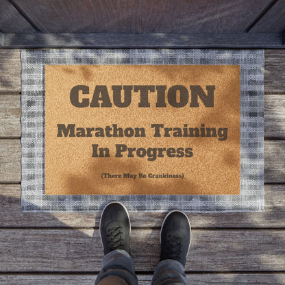 Caution - Marathon Training In Progress - Doormat - Forward Gear Athletics