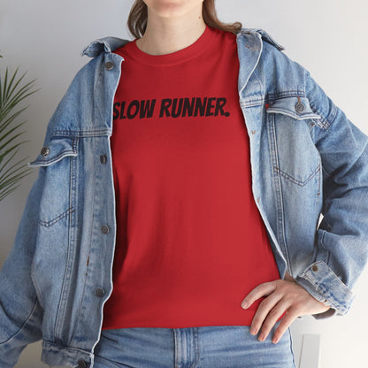 Caution - Slow Runner - Unisex Heavy Cotton Tee - Forward Gear Athletics