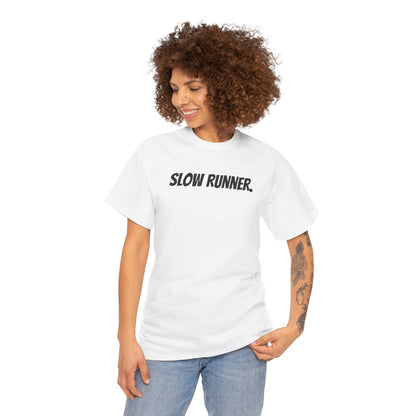 Caution - Slow Runner - Unisex Heavy Cotton Tee - Forward Gear Athletics