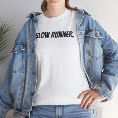 Caution - Slow Runner - Unisex Heavy Cotton Tee - Forward Gear Athletics