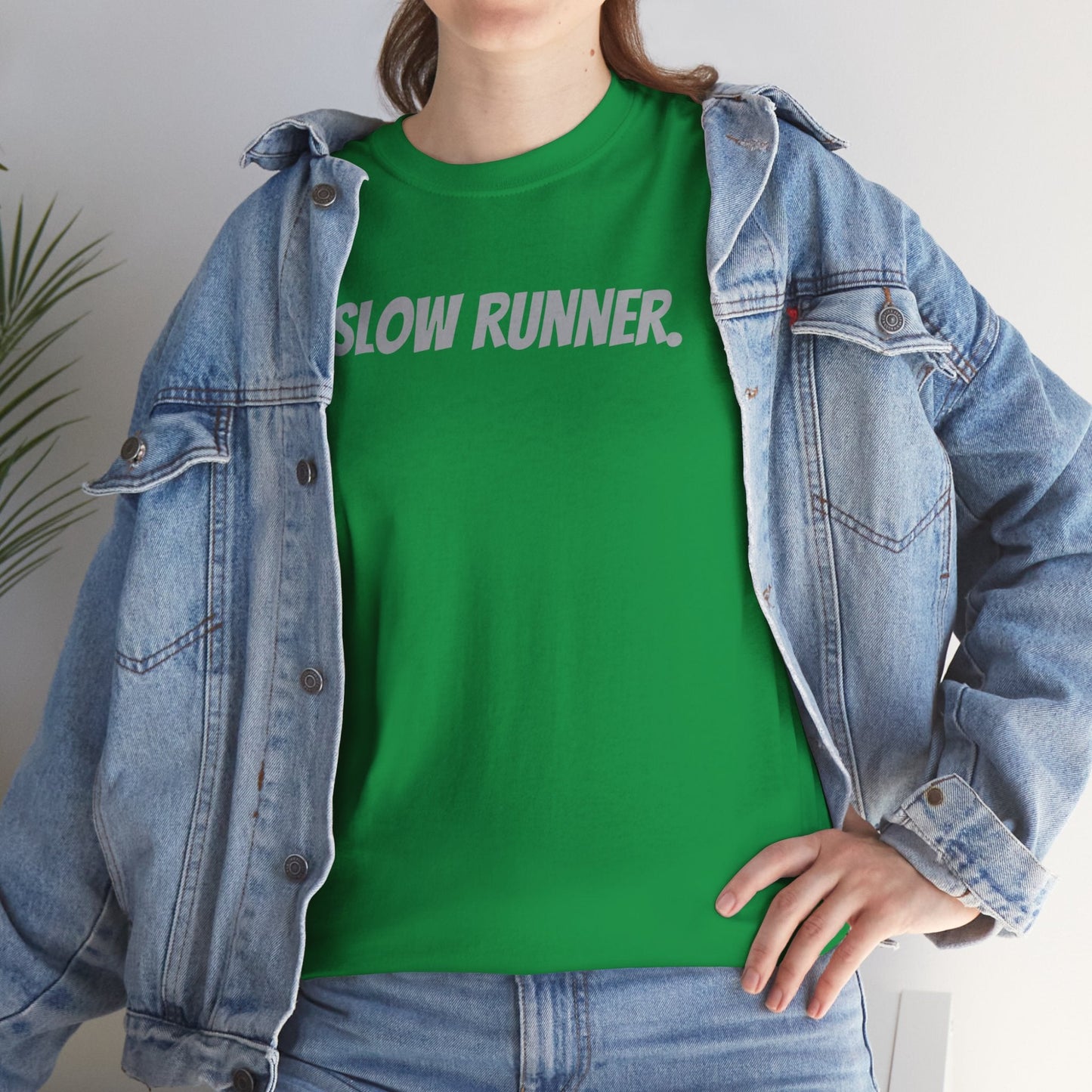 Caution - Slow Runner - Unisex Heavy Cotton Tee - Forward Gear Athletics