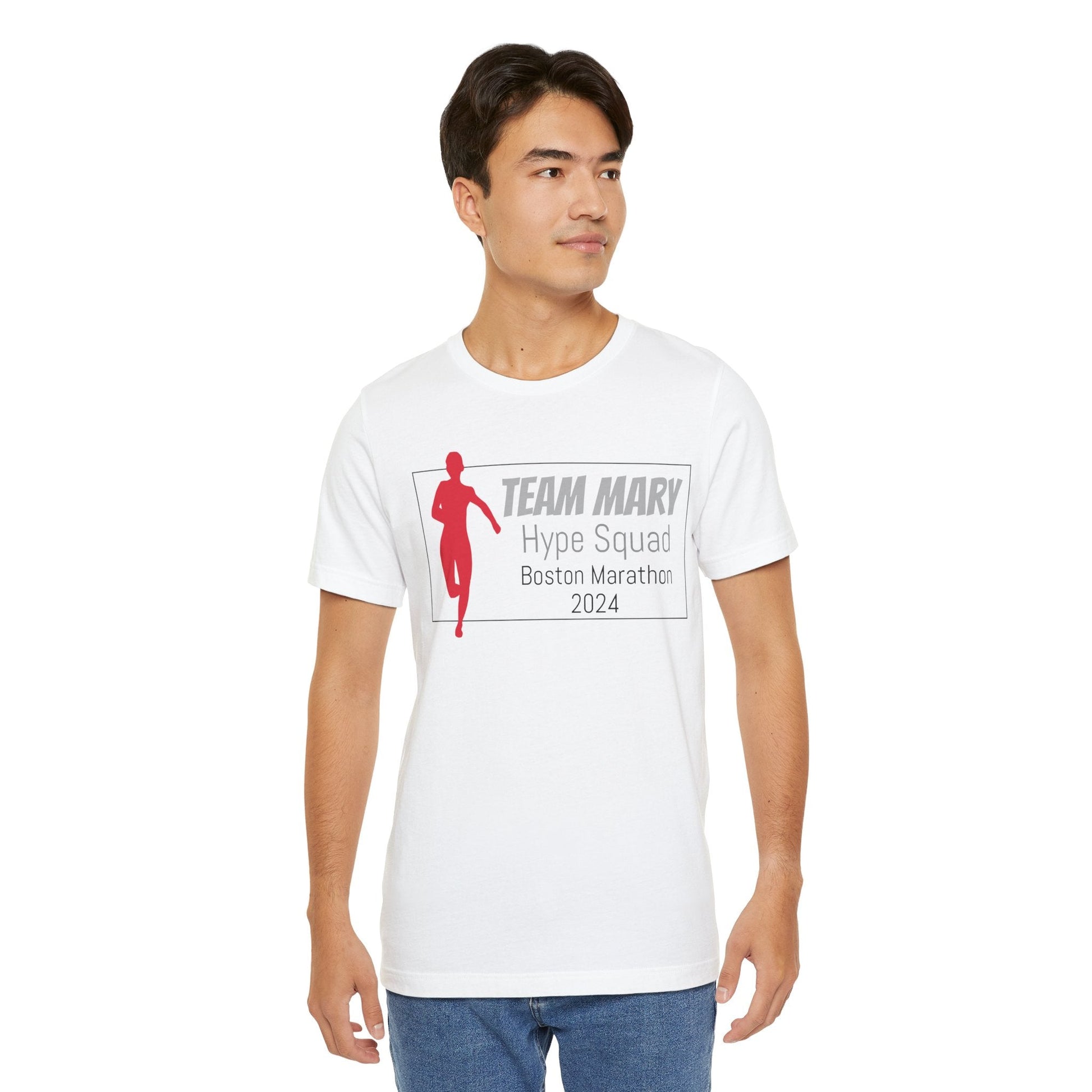 Customized Race Support Crew T-Shirt - 3 Personalization Fields: Name, Race, and Year - Runner Girl Hype Squad - Unisex - Forward Gear Athletics