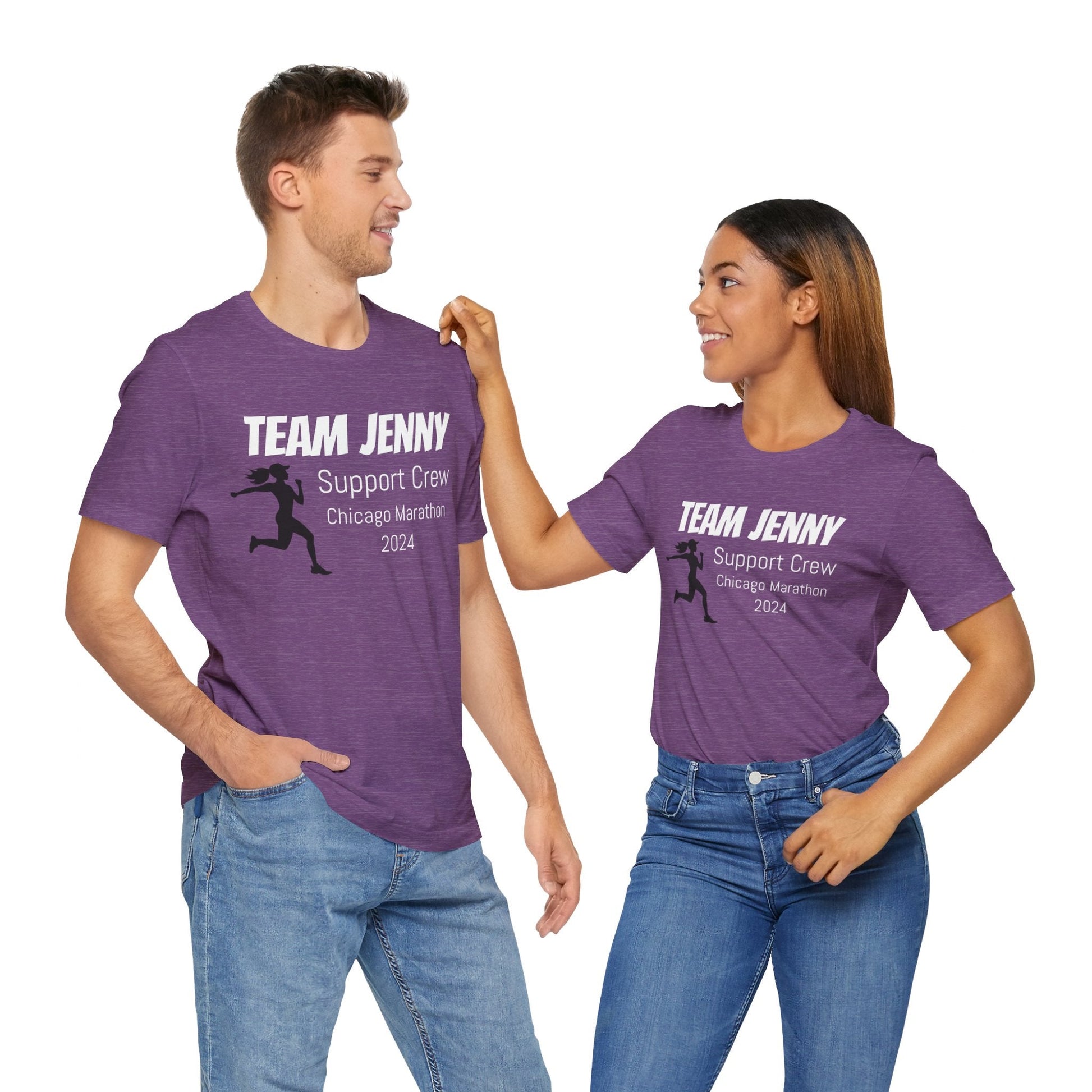 Customized Race Support Crew T-Shirt - 3 Personalization Fields: Name, Race, and Year - Runner Girl - Unisex - Forward Gear Athletics