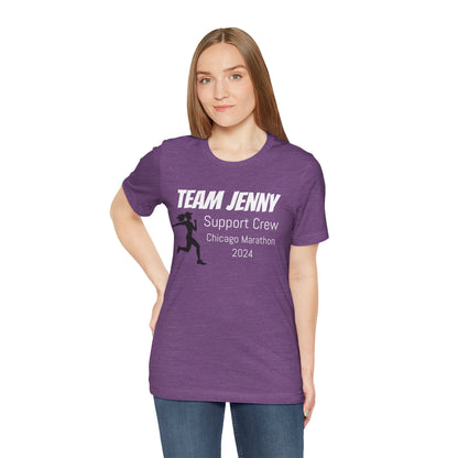 Customized Race Support Crew T-Shirt - 3 Personalization Fields: Name, Race, and Year - Runner Girl - Unisex - Forward Gear Athletics