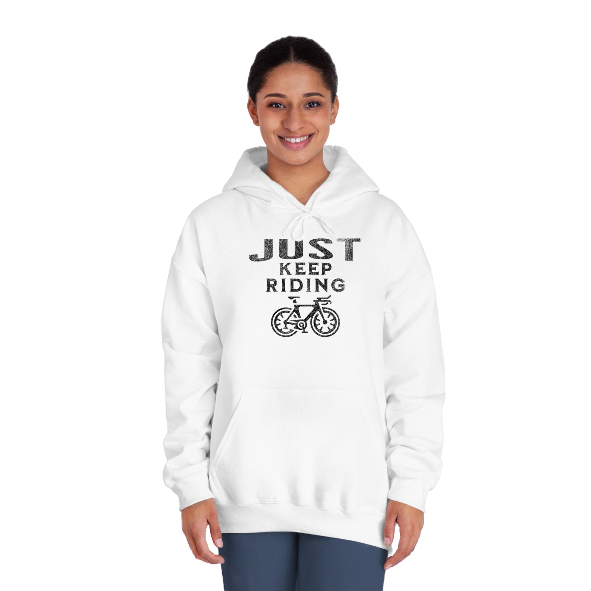 Cycling - Just Keep Moving (Black print) Hoodie - Unisex - Forward Gear Athletics