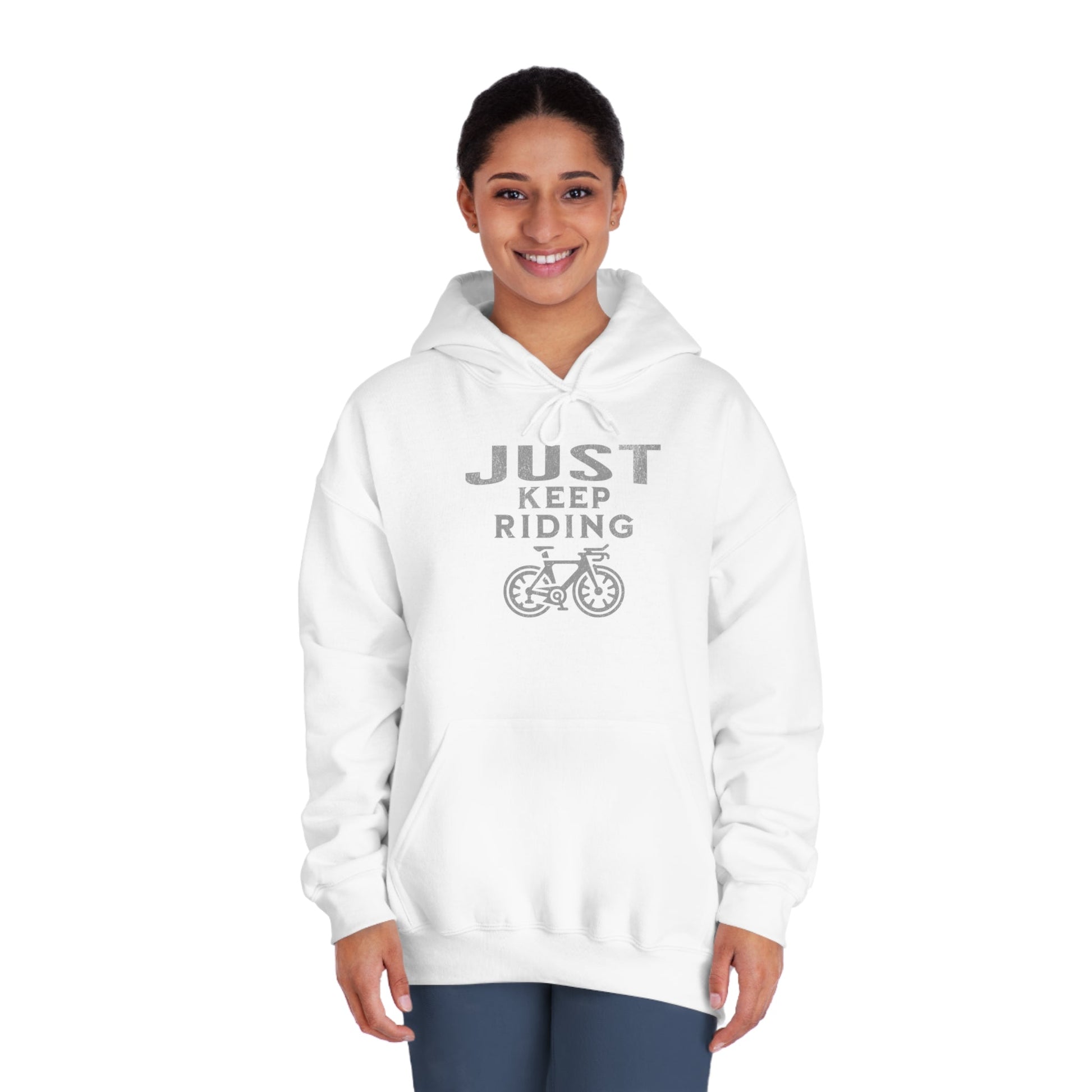 Cycling - Just Keep Moving (Grey print) Hoodie - Unisex - Forward Gear Athletics