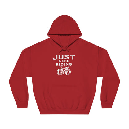 Cycling - Just Keep Moving (White print) Hoodie - Unisex - Forward Gear Athletics