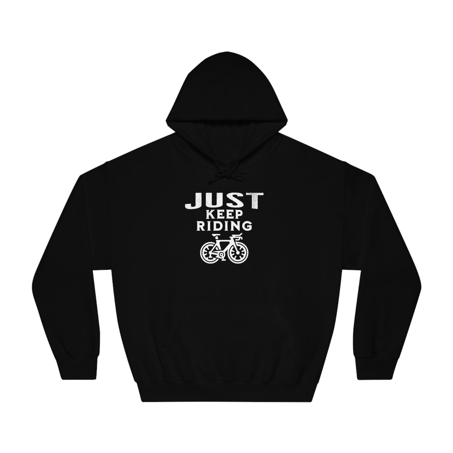 Cycling - Just Keep Moving (White print) Hoodie - Unisex - Forward Gear Athletics