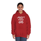 Cycling - Just Keep Moving (White print) Hoodie - Unisex - Forward Gear Athletics