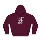 Cycling - Just Keep Moving (White print) Hoodie - Unisex - Forward Gear Athletics