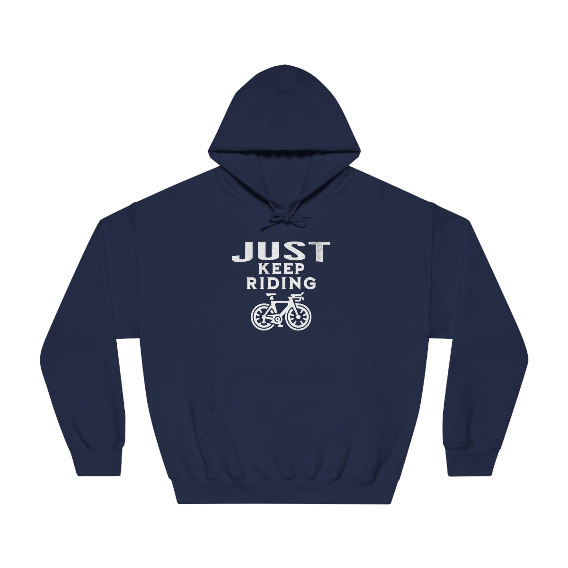 Cycling - Just Keep Moving (White print) Hoodie - Unisex - Forward Gear Athletics