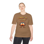 Gobble Till You Wobble - Turkey Behind - Unisex Moisture Wicking Tee - Forward Gear Athletics
