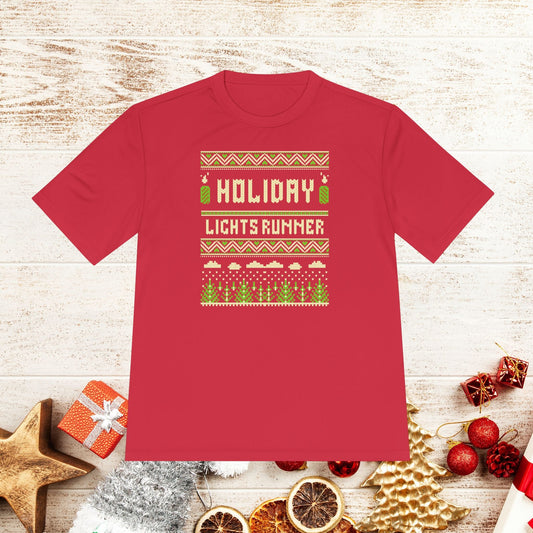 Holiday Lights Runner - Unisex Moisture Wicking Tee - Forward Gear Athletics