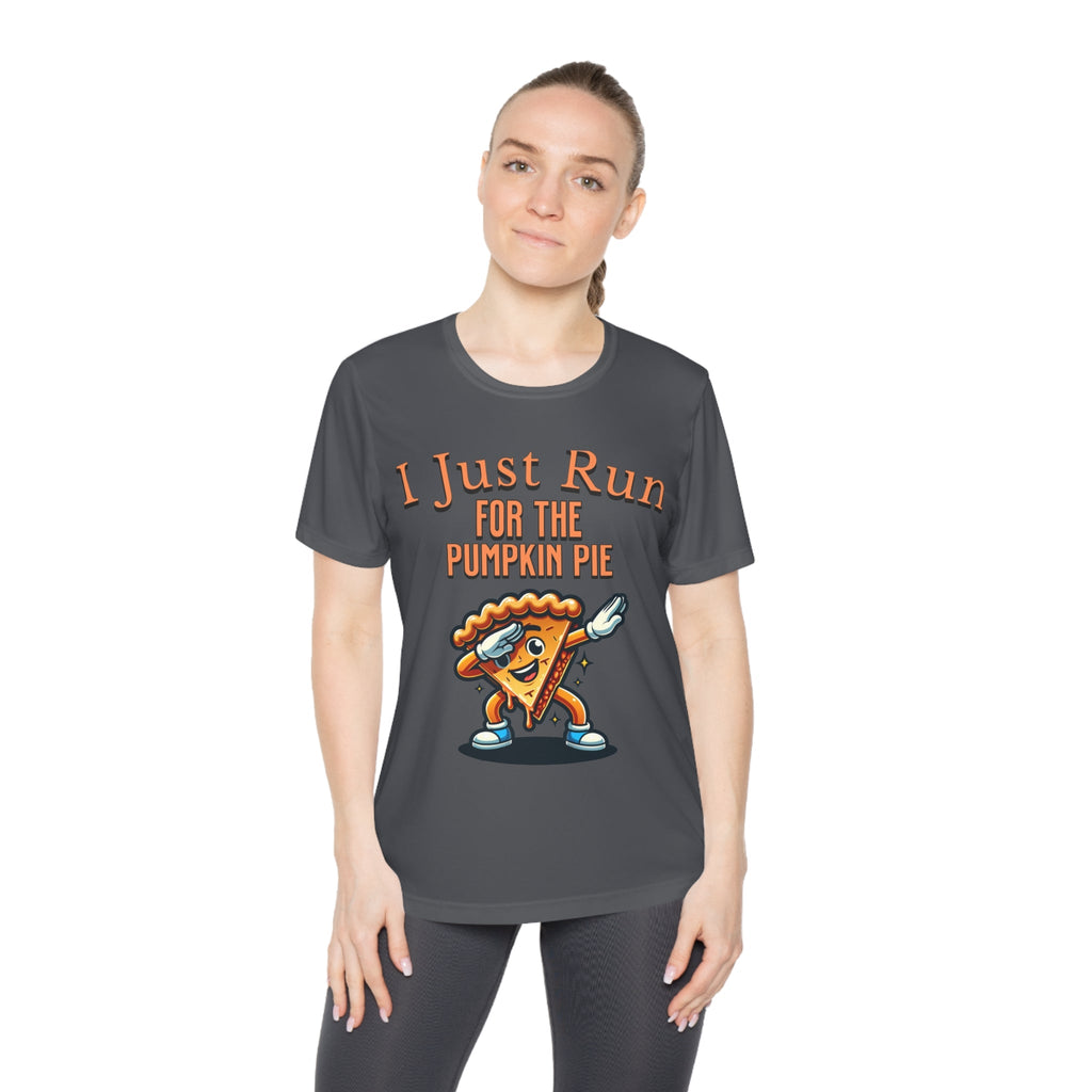 I Just Run for the Pumpkin Pie - Dabbing Pie - Ladies Competitor Tee - Forward Gear Athletics