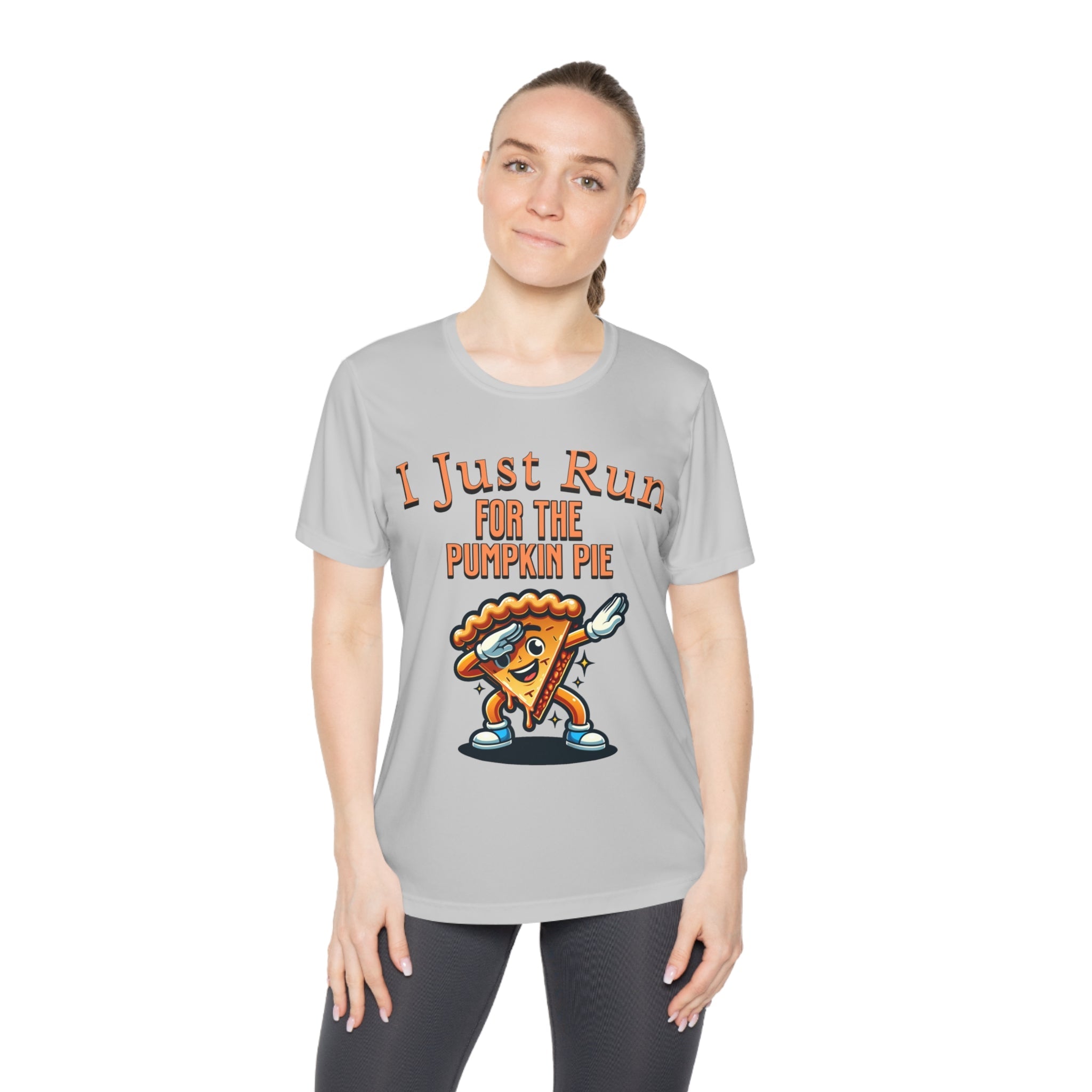 I Just Run for the Pumpkin Pie - Dabbing Pie - Ladies Competitor Tee - Forward Gear Athletics