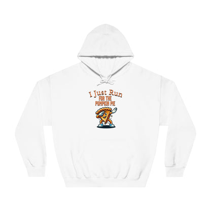 I Just Run for the Pumpkin Pie - Dabbing Pie - Unisex DryBlend® Hooded Sweatshirt - Forward Gear Athletics