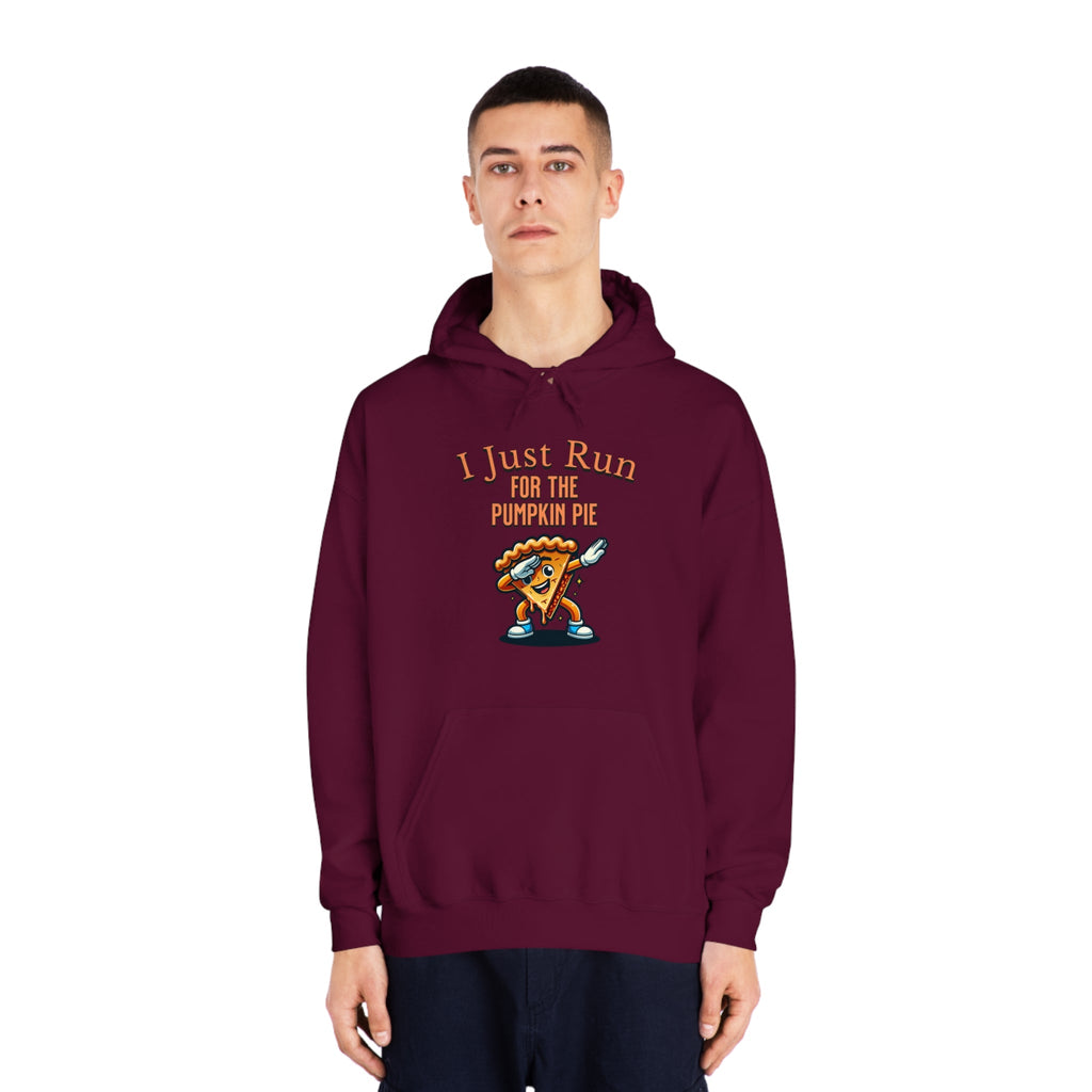 I Just Run for the Pumpkin Pie - Dabbing Pie - Unisex DryBlend® Hooded Sweatshirt - Forward Gear Athletics