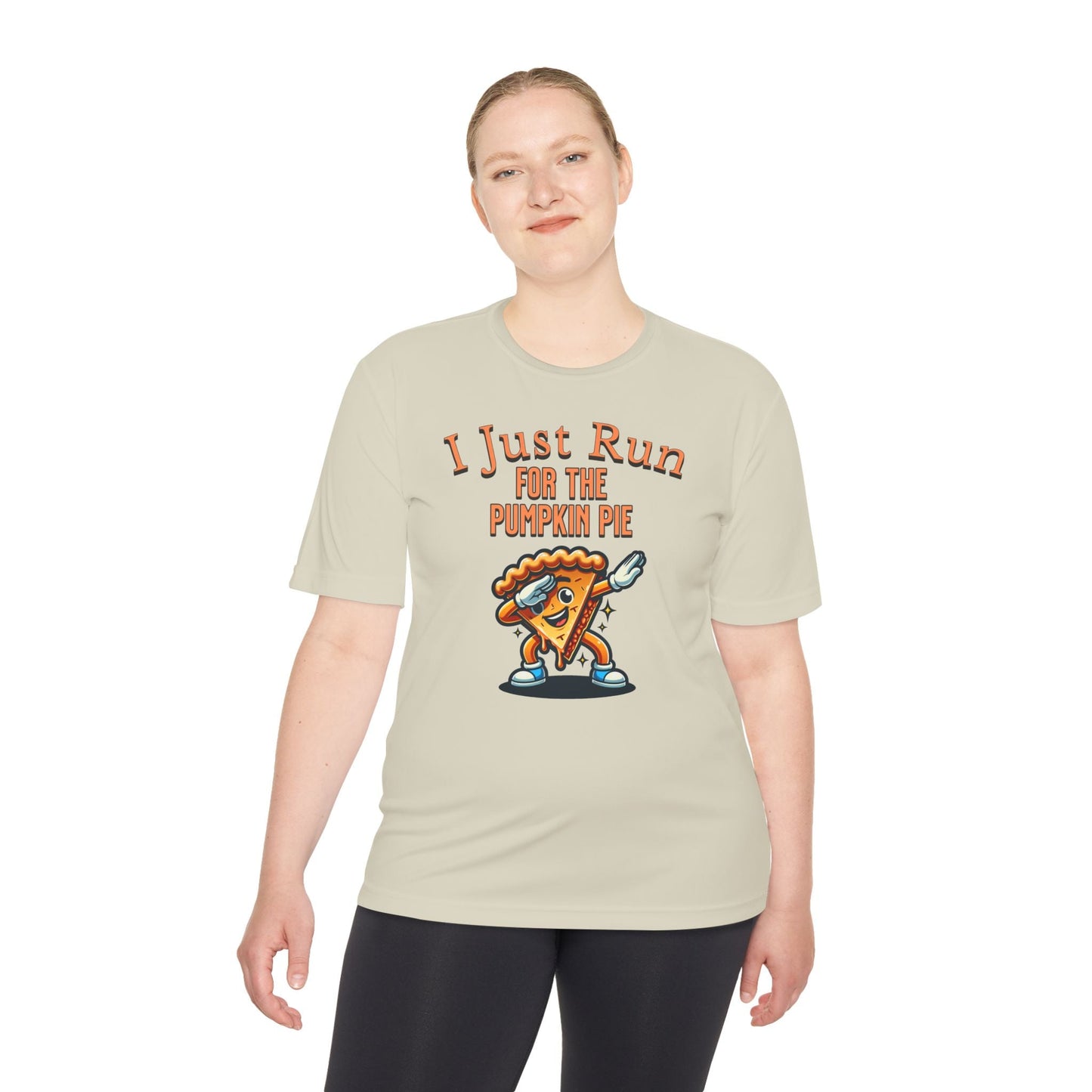 I Just Run for the Pumpkin Pie - Dabbing Pie - Unisex Moisture Wicking Tee - Forward Gear Athletics