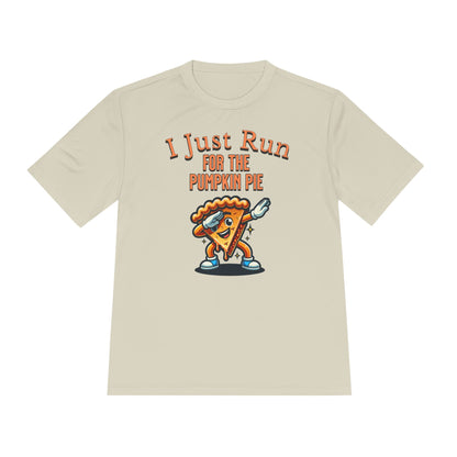 I Just Run for the Pumpkin Pie - Dabbing Pie - Unisex Moisture Wicking Tee - Forward Gear Athletics