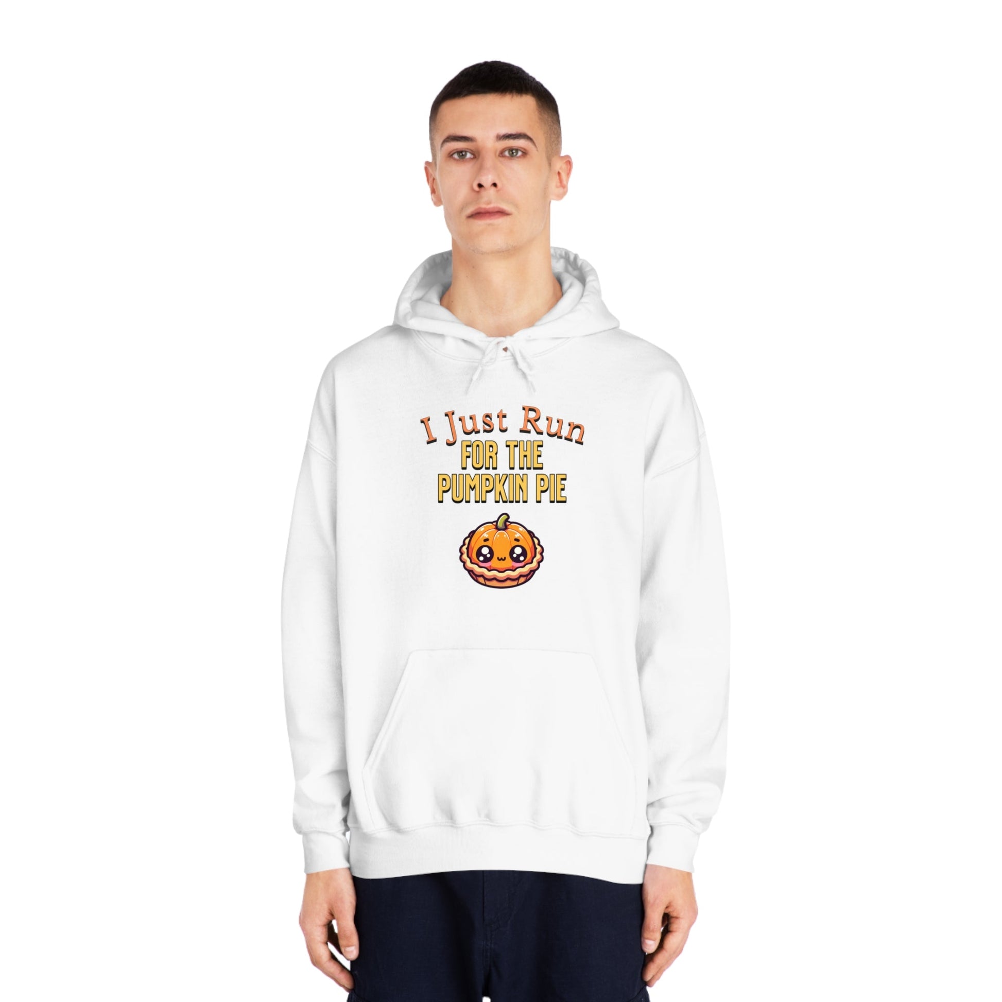 I Just Run for the Pumpkin Pie - Unisex DryBlend® Hooded Sweatshirt - Forward Gear Athletics