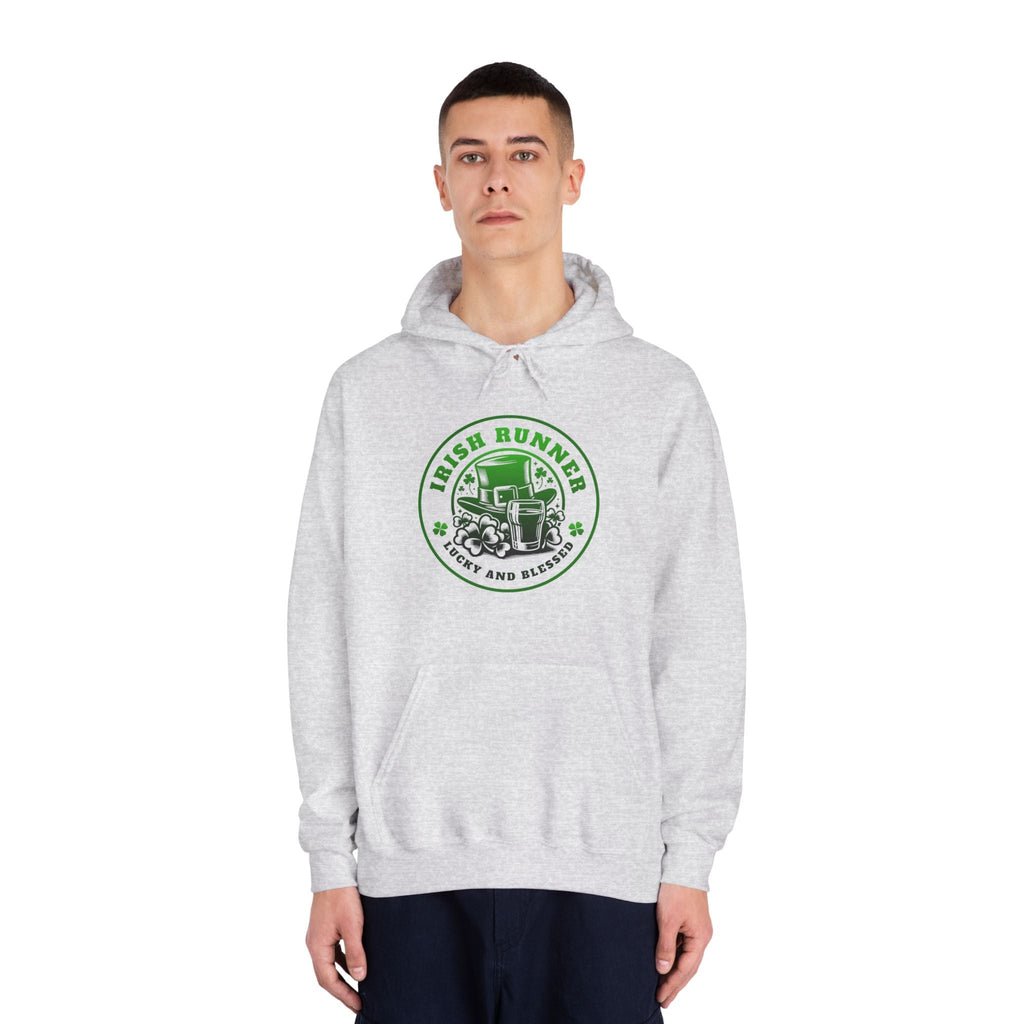 Irish Runner Lucky and Blessed - Unisex DryBlend Hooded Sweatshirt - Forward Gear Athletics