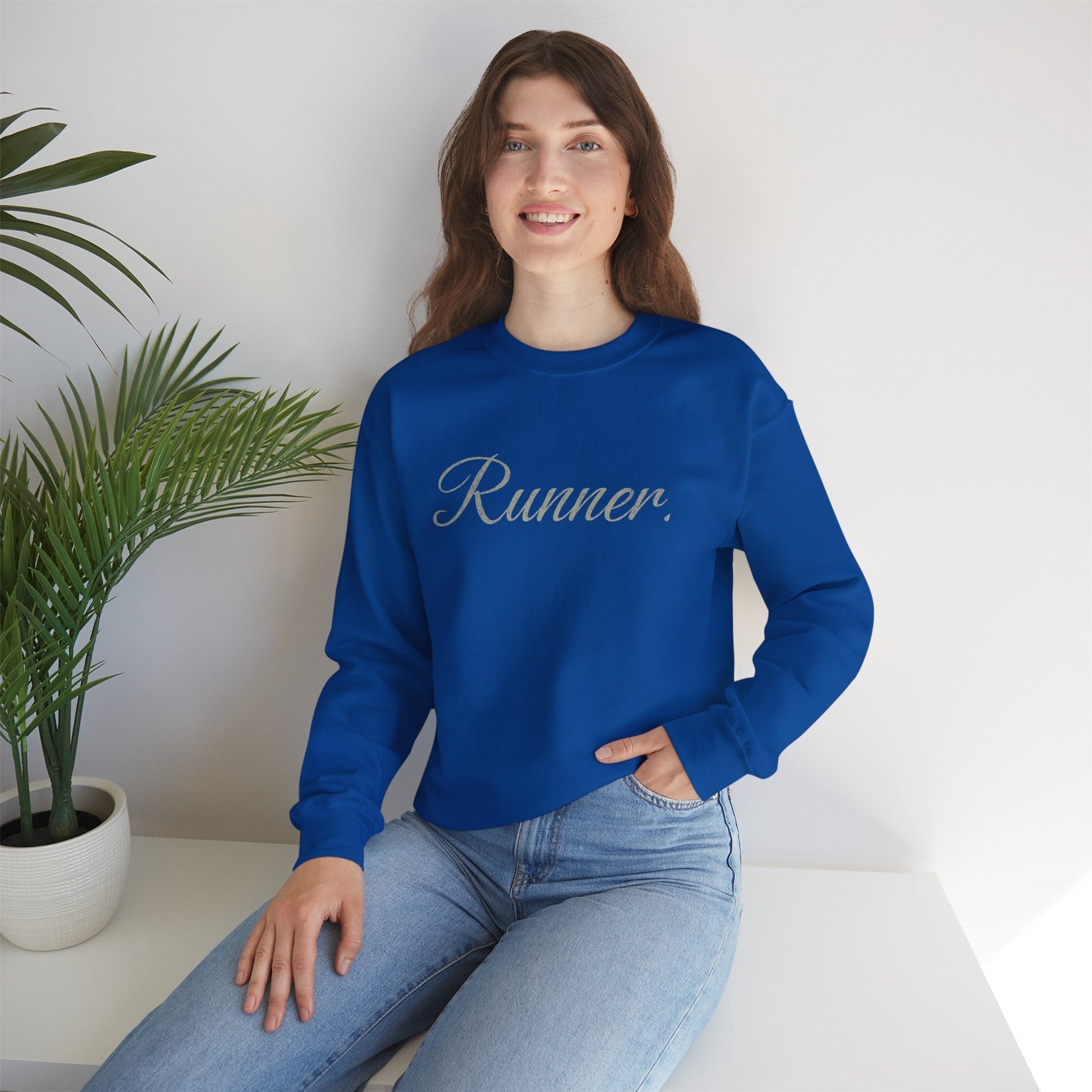 Just A Runner - Unisex Heavy Blend™ Crewneck Sweatshirt - Forward Gear Athletics