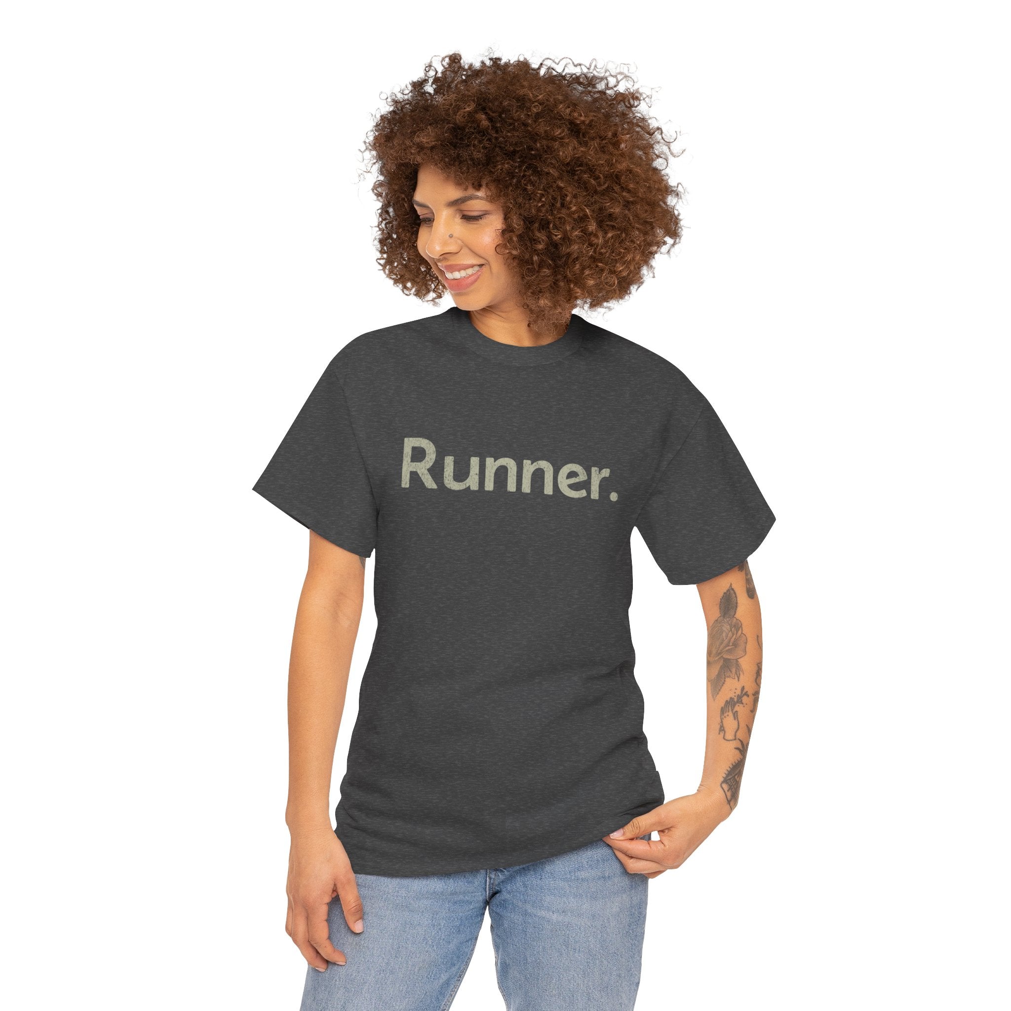 Just a Runner - Unisex Heavy Cotton Tee - Forward Gear Athletics