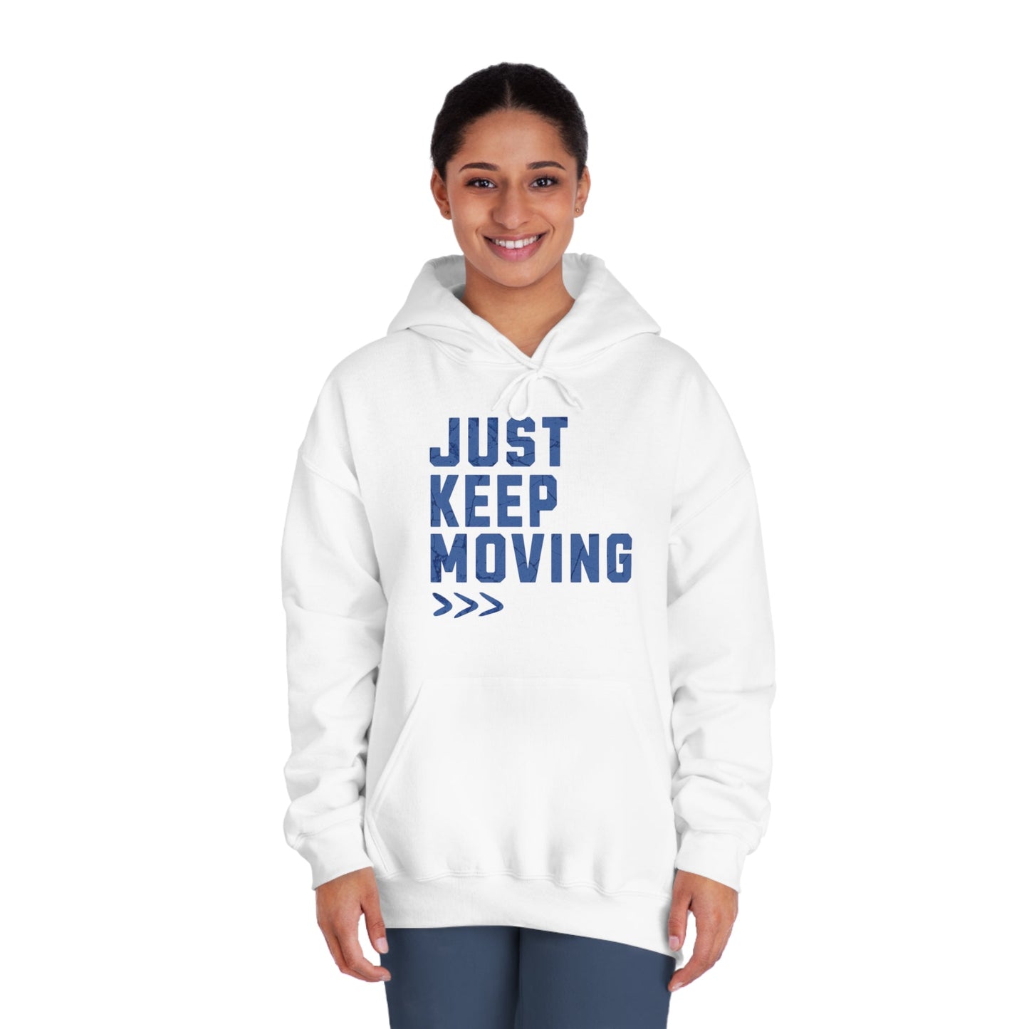 Just Keep Moving Forward - DryBlend® Hooded Sweatshirt - Forward Gear Athletics