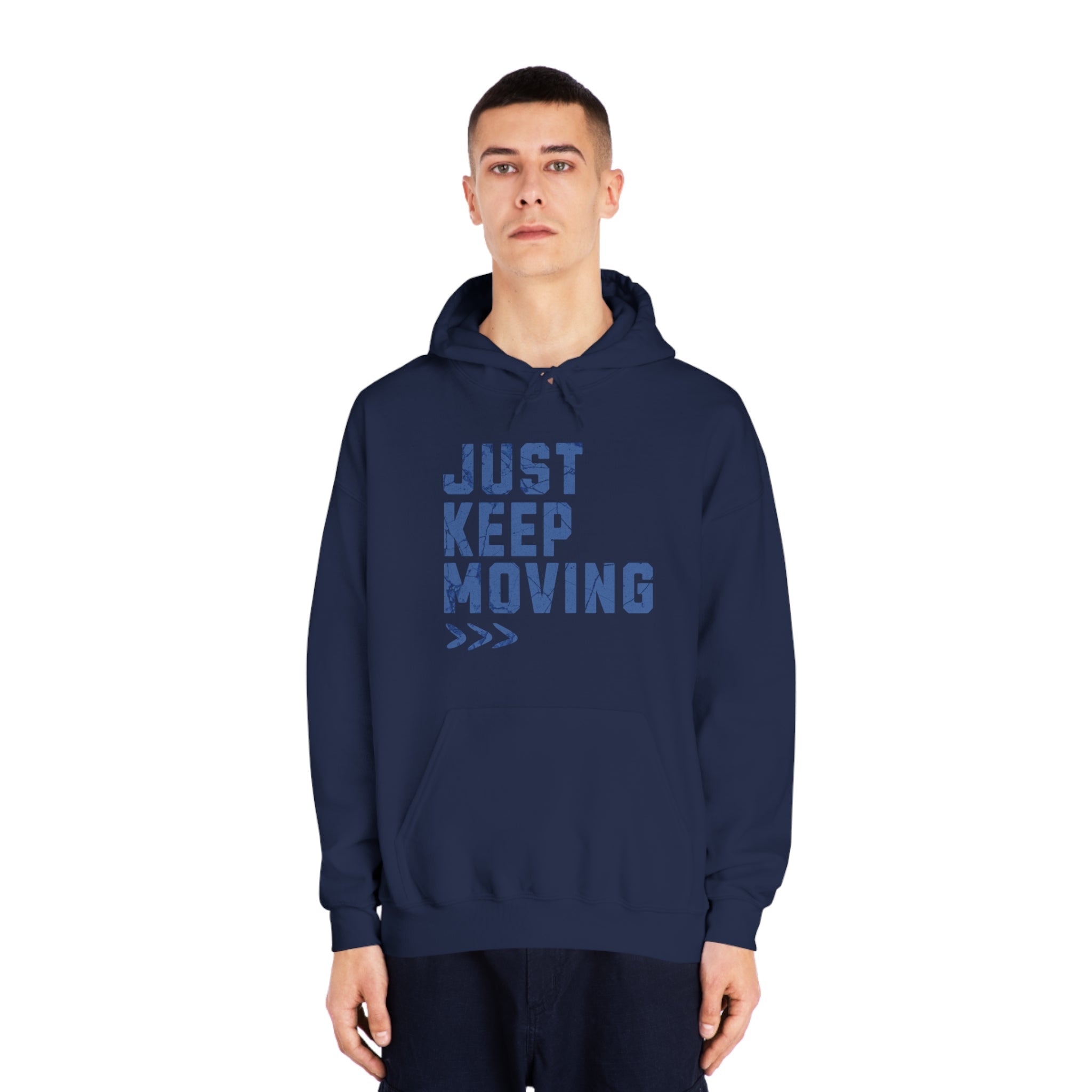 Just Keep Moving Forward - DryBlend® Hooded Sweatshirt - Forward Gear Athletics