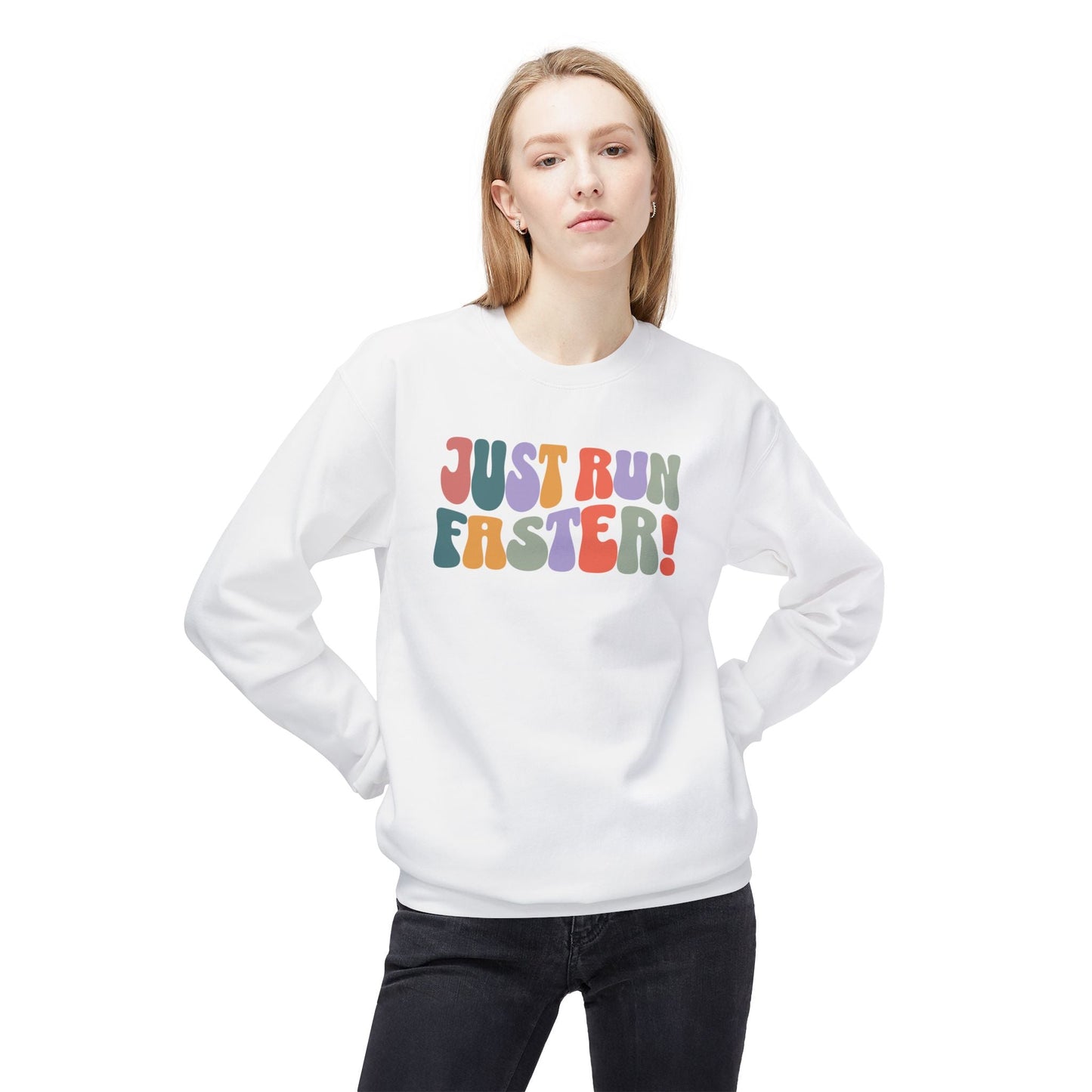 Just Run Faster - Rainbow Retro Sweatshirt - Unisex - Forward Gear Athletics