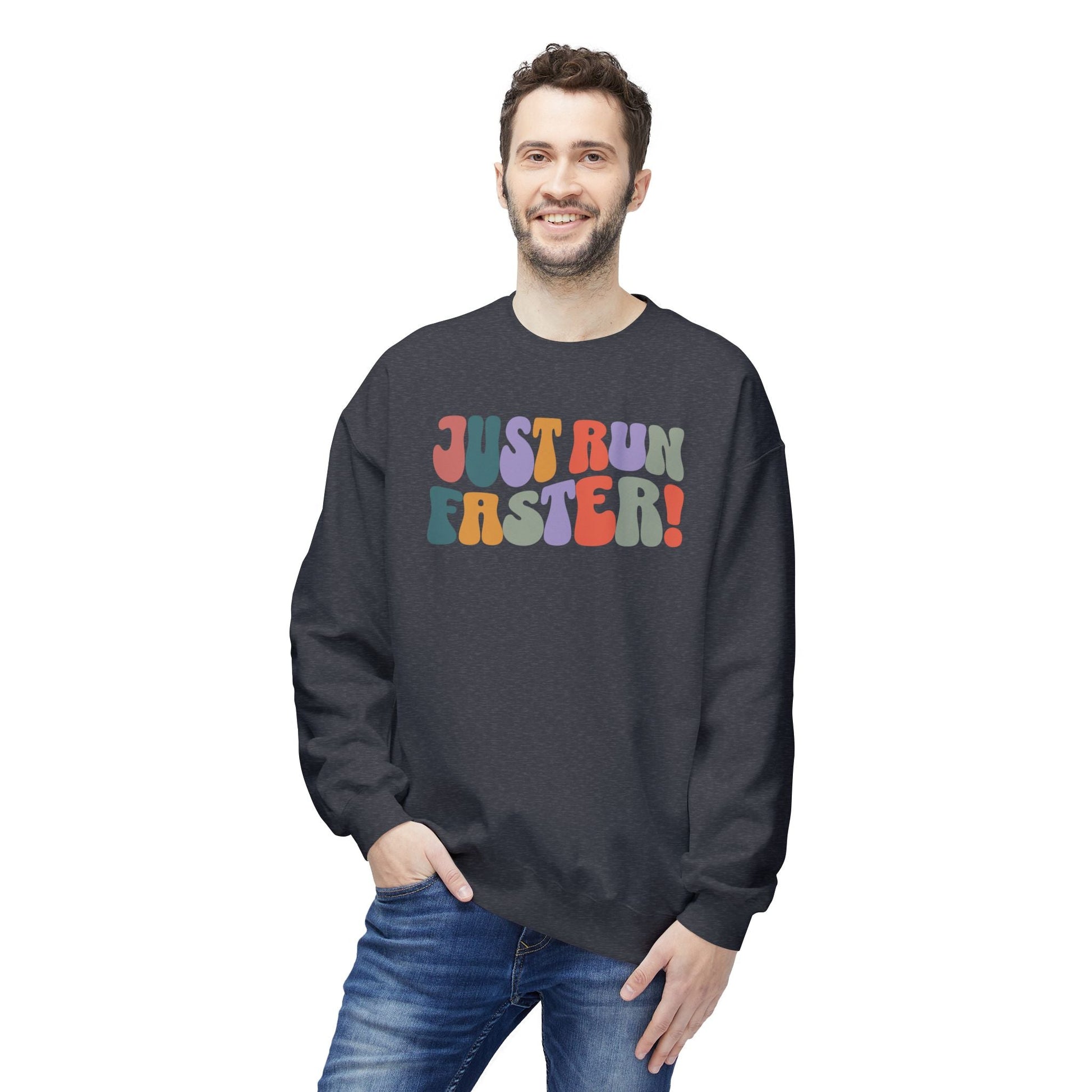 Just Run Faster - Rainbow Retro Sweatshirt - Unisex - Forward Gear Athletics