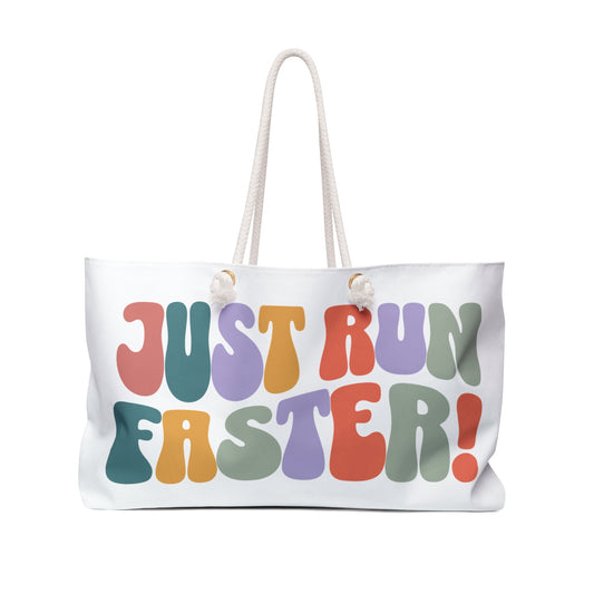 Just Run Faster - Rainbow Retro - Weekender Bag - Forward Gear Athletics