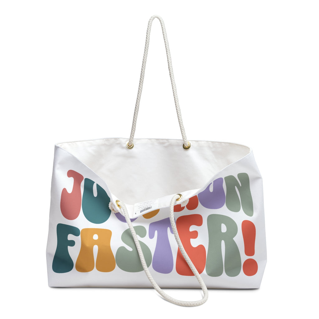 Just Run Faster - Rainbow Retro - Weekender Bag - Forward Gear Athletics