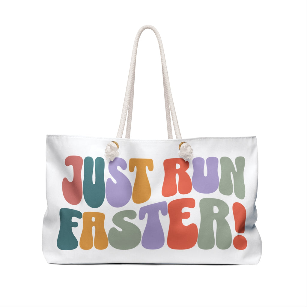 Just Run Faster - Rainbow Retro - Weekender Bag - Forward Gear Athletics