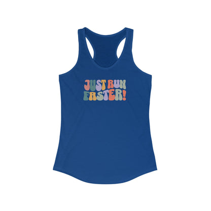 Just Run Faster - Rainbow Retro - Women's Ideal Racerback Tank - Forward Gear Athletics