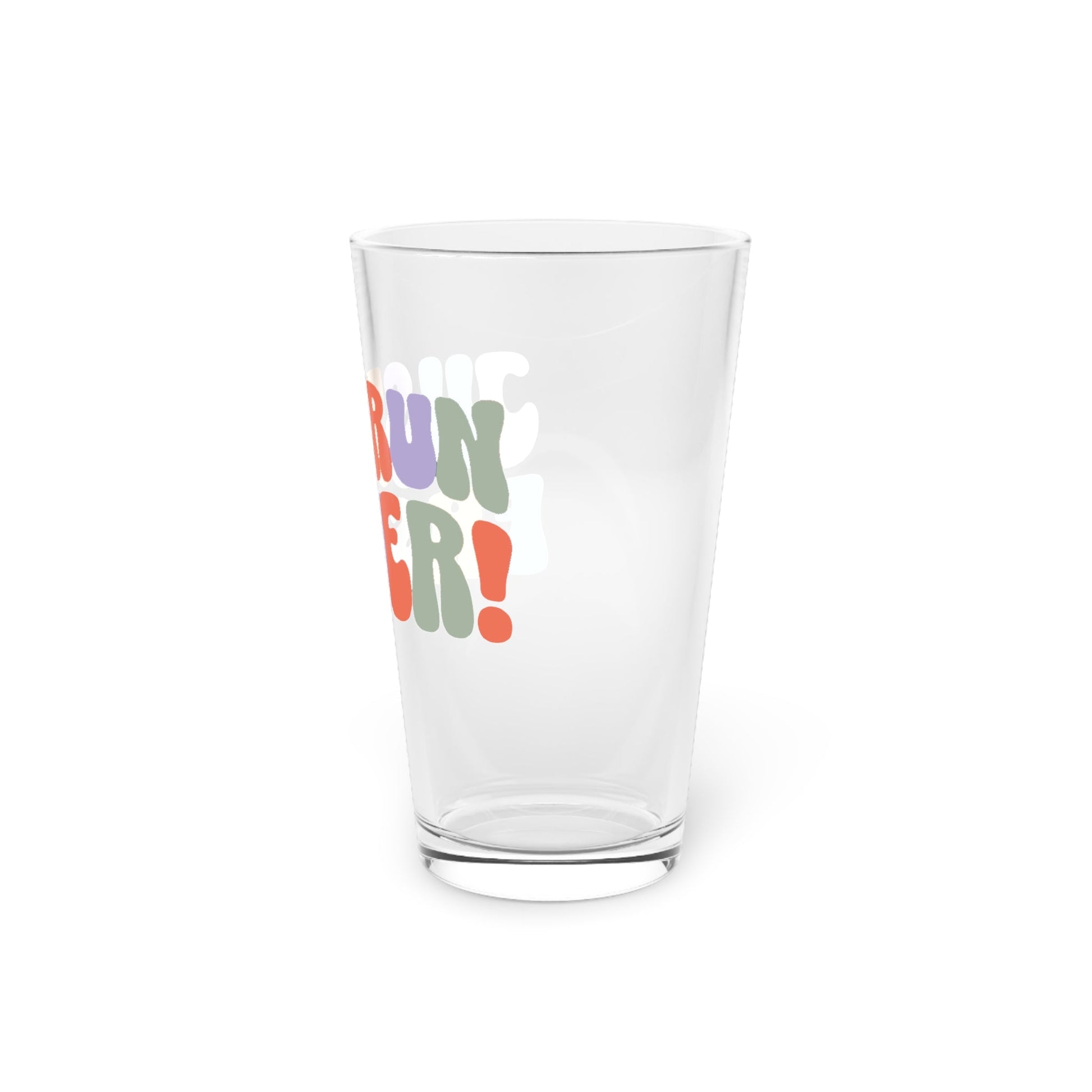 Just Run Faster - Retro - Pint Glass, 16oz - Forward Gear Athletics