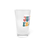 Just Run Faster - Retro - Pint Glass, 16oz - Forward Gear Athletics