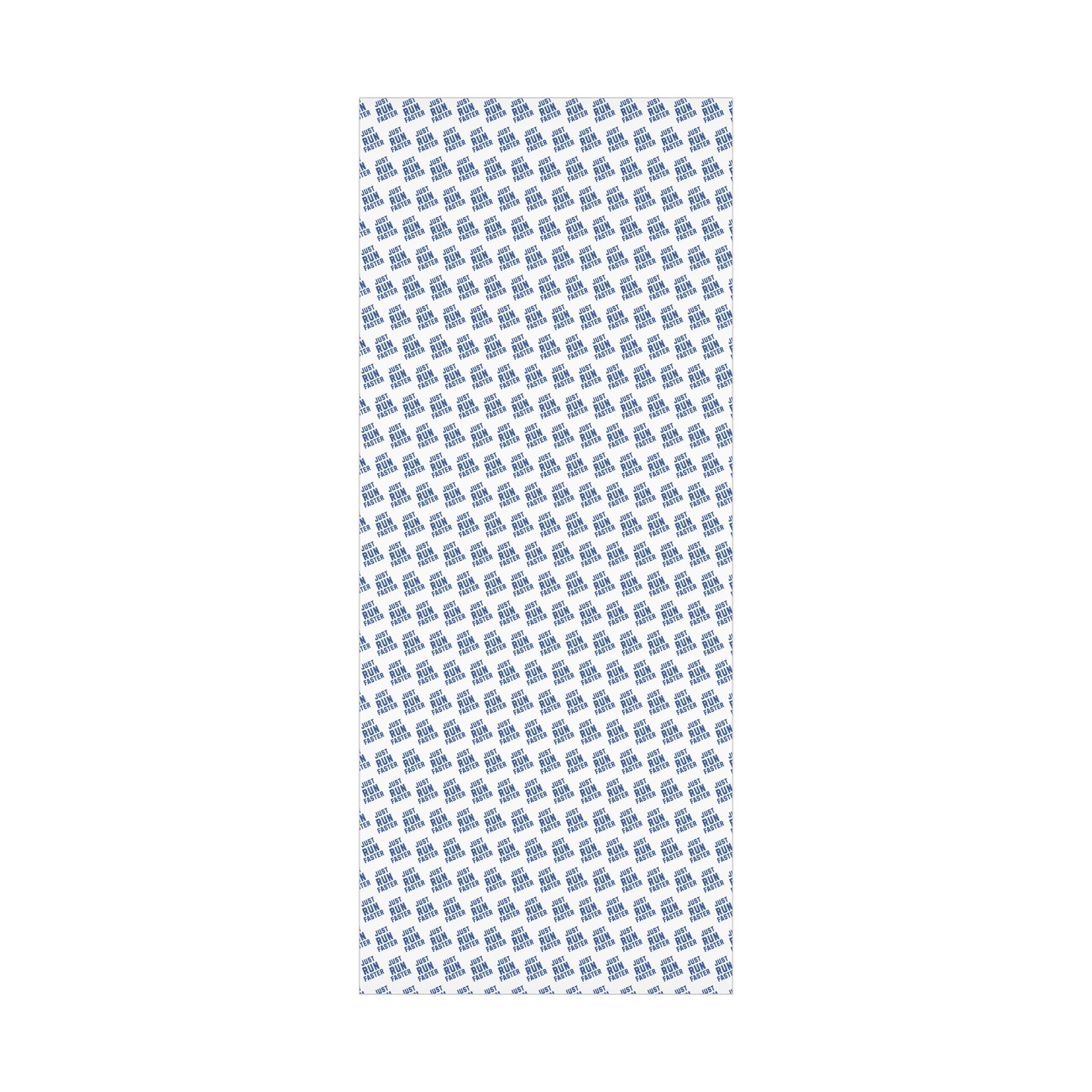 Just Run Faster - Running Themed Gift Wrapping Paper - Blue on White - Forward Gear Athletics