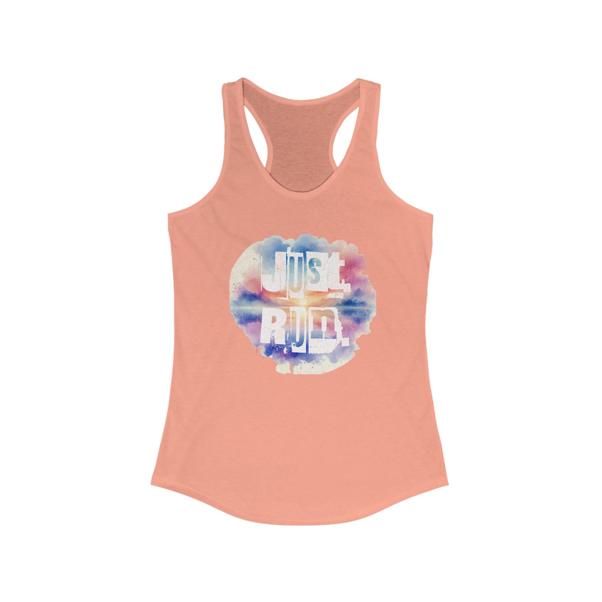 Just Run Watercolor - Women's Ideal Racerback Tank - Forward Gear Athletics