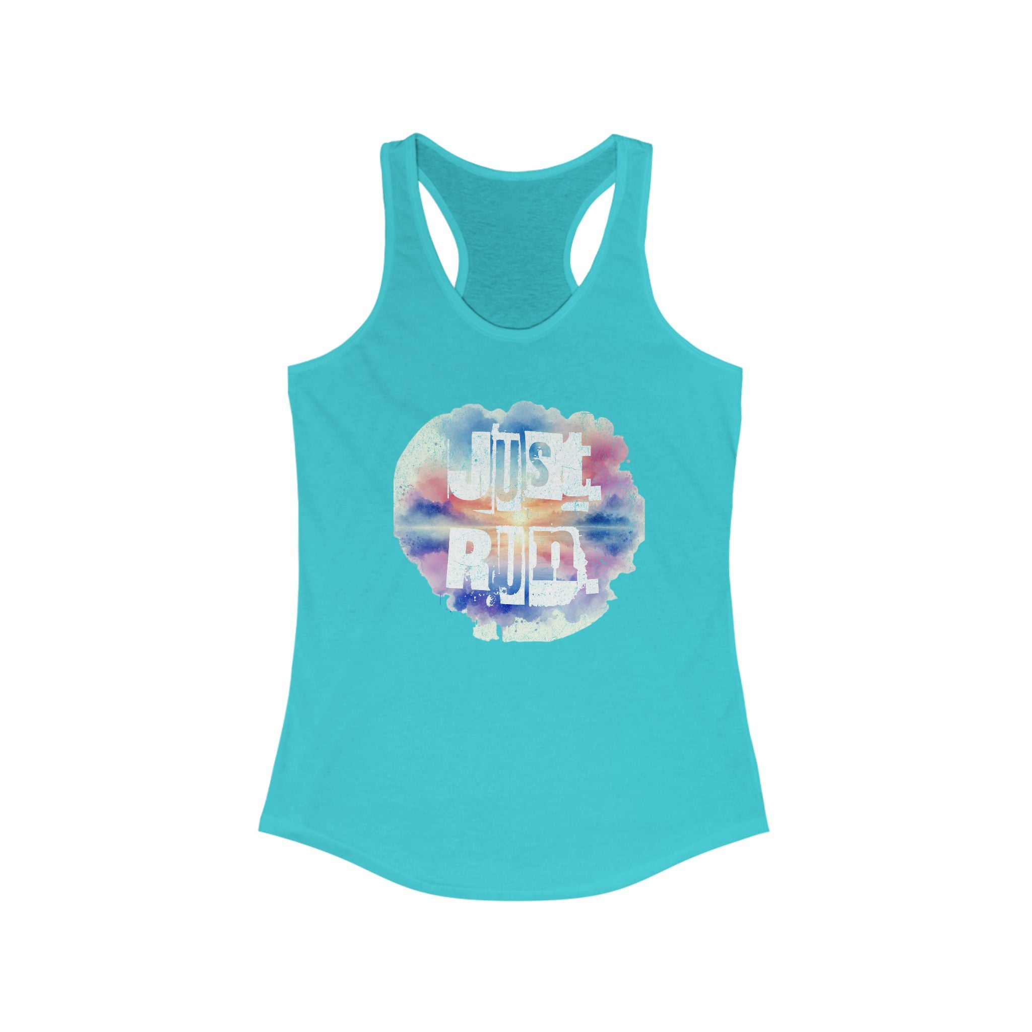 Just Run Watercolor - Women's Ideal Racerback Tank - Forward Gear Athletics