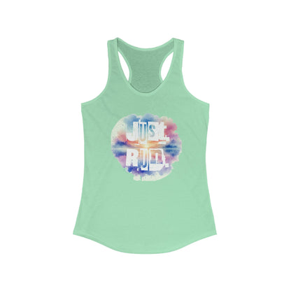 Just Run Watercolor - Women's Ideal Racerback Tank - Forward Gear Athletics